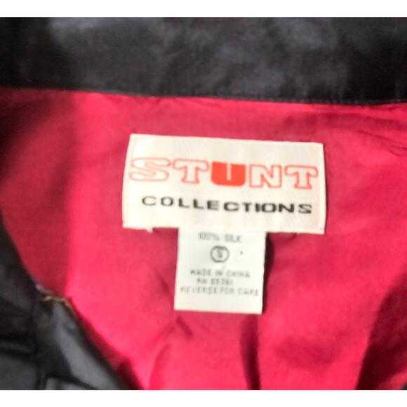 Stunt collections size S (oversized) 90s retro color block 100% silk button up - Picture 5 of 7